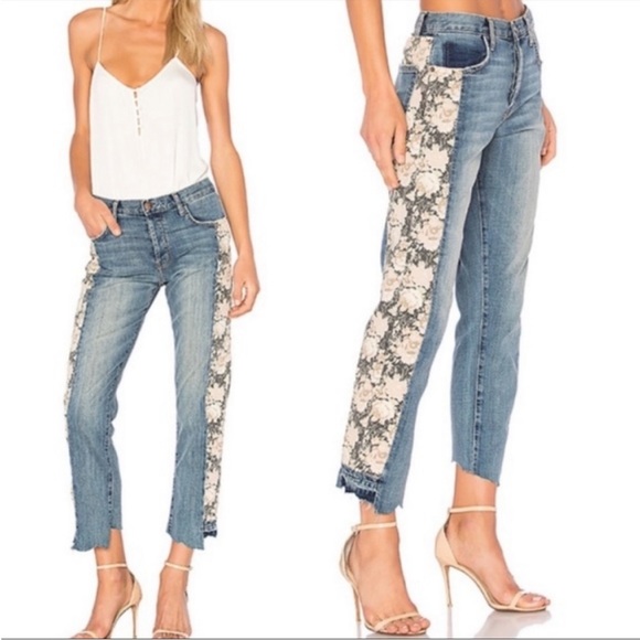 NWOT Current/Elliott The Uneven Seamed Original in First Love Mixed Floral - Picture 3 of 13